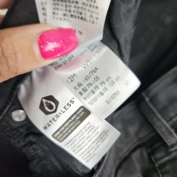 Levi’s Jeans Women’s 12 Classic Straight Dark Wash Black Mid Rise Denim Pants - Picture 10 of 11